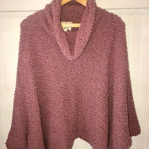 Hippie Rose Cowl Neck Cape Sweater